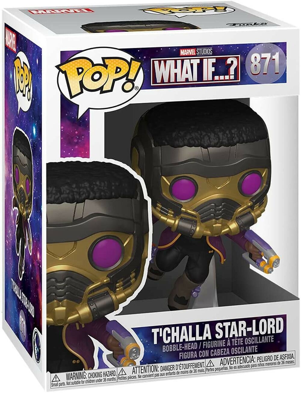 Funko Pop Marvel What If...? T'Challa Star-Lord In Protector Vinyl Collectible